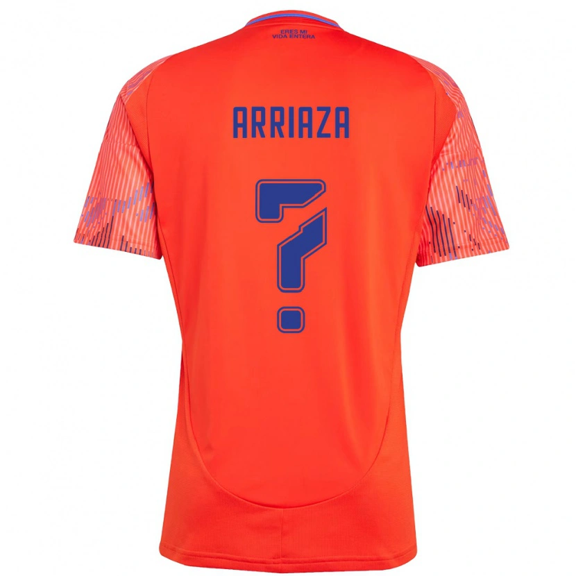 DanxenキッズCristóbal Arriaza#0オレンジ レッドアウェイシャツ2025/26ジャージーユニフォーム