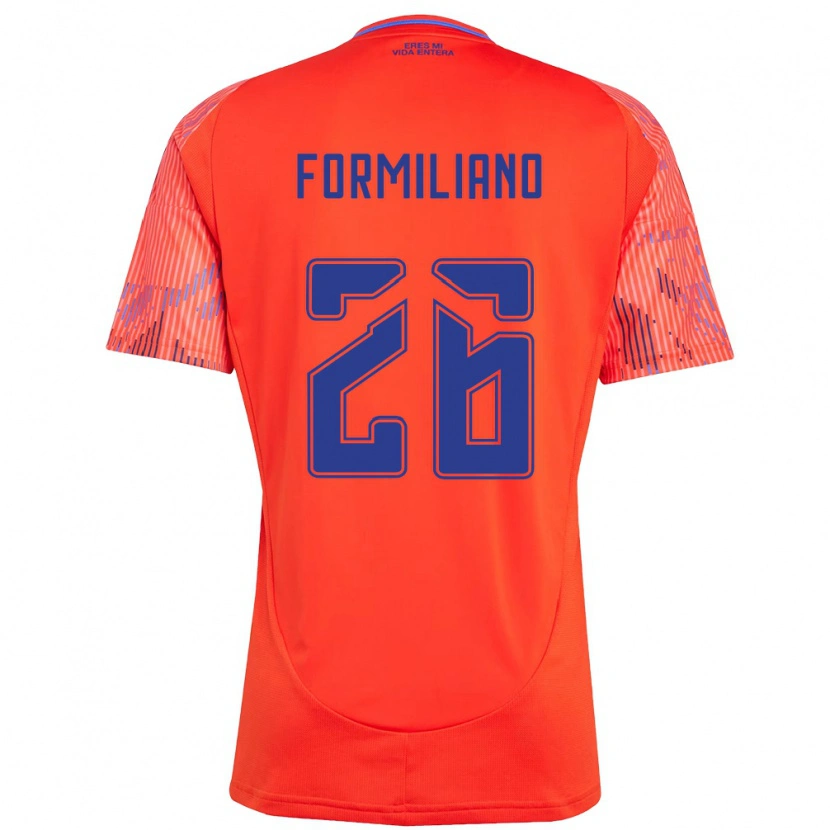 DanxenキッズFabricio Formiliano#26オレンジ レッドアウェイシャツ2025/26ジャージーユニフォーム