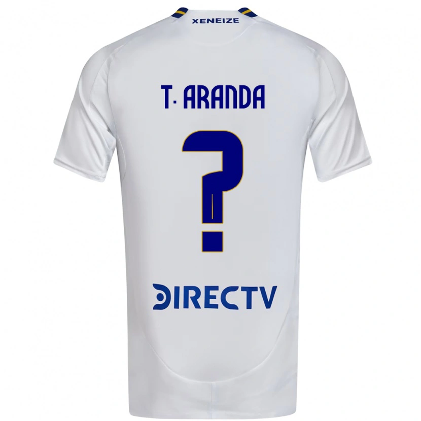 DanxenキッズTomás Aranda#0ホワイト ブルーアウェイシャツ2025/26ジャージーユニフォーム