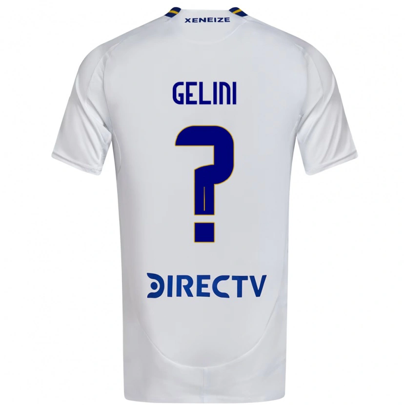 DanxenキッズGonzalo Gelini#0ホワイト ブルーアウェイシャツ2025/26ジャージーユニフォーム