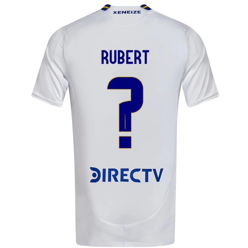 DanxenキッズGonzalo Rubert#0ホワイト ブルーアウェイシャツ2025/26ジャージーユニフォーム
