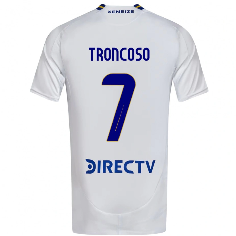 Danxenキッズカロリーナ・トロンコソ#7ホワイト ブルーアウェイシャツ2025/26ジャージーユニフォーム