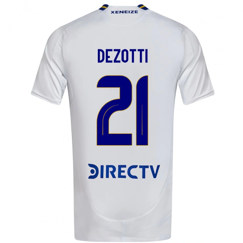 Danxenキッズマルティナ・デゾッティ#21ホワイト ブルーアウェイシャツ2025/26ジャージーユニフォーム
