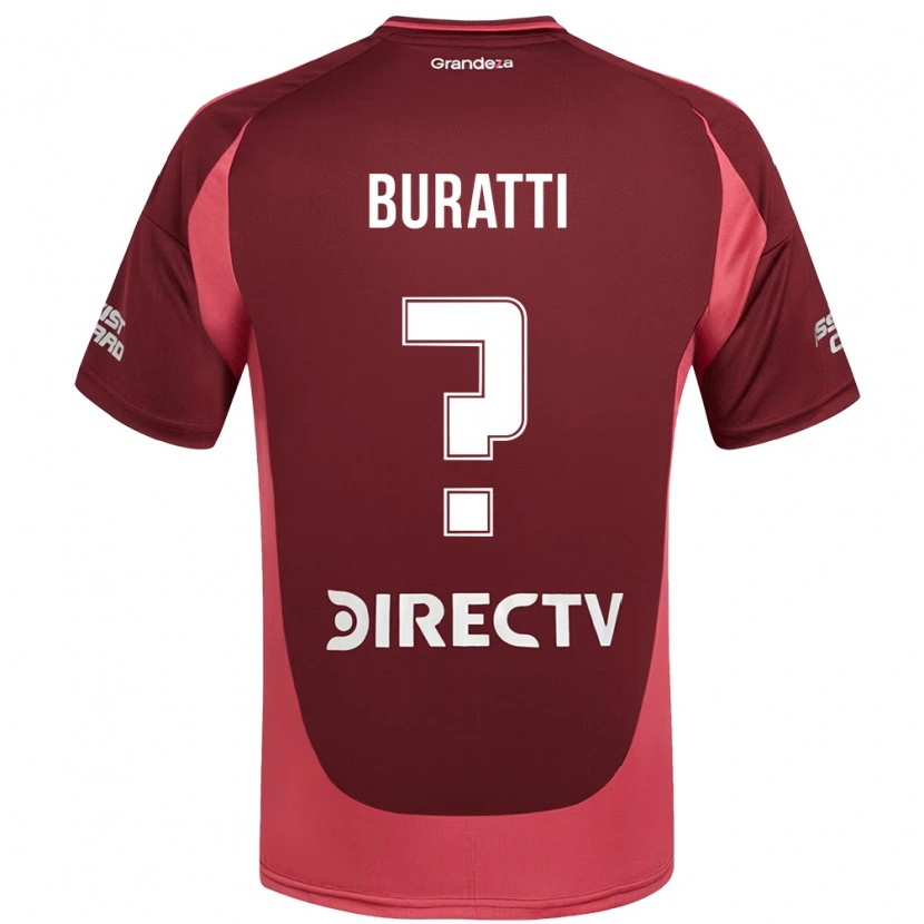DanxenキッズRamiro Buratti#0バーガンディ マゼンタアウェイシャツ2025/26ジャージーユニフォーム
