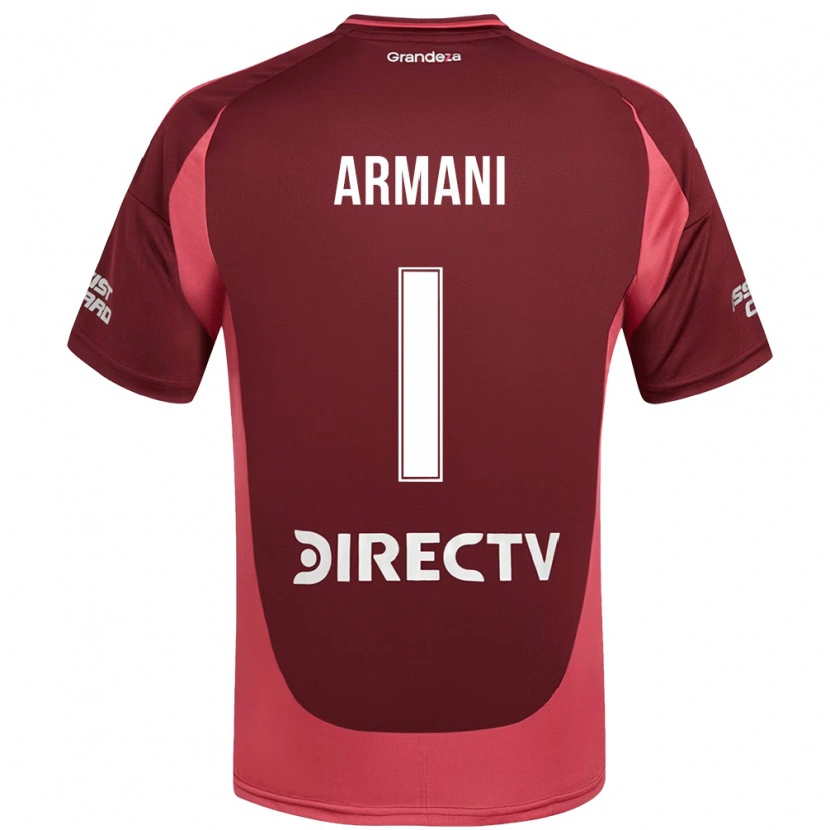 Danxenキッズフランコ・アルマーニ#1バーガンディ マゼンタアウェイシャツ2025/26ジャージーユニフォーム