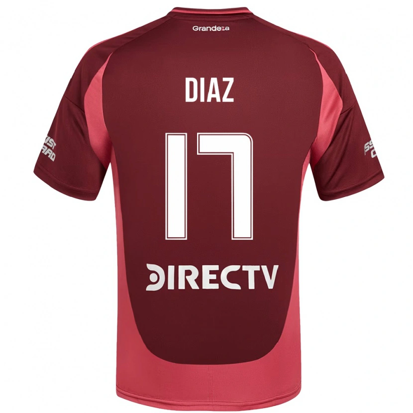 Danxenキッズパウロ・ディアス#17バーガンディ マゼンタアウェイシャツ2025/26ジャージーユニフォーム