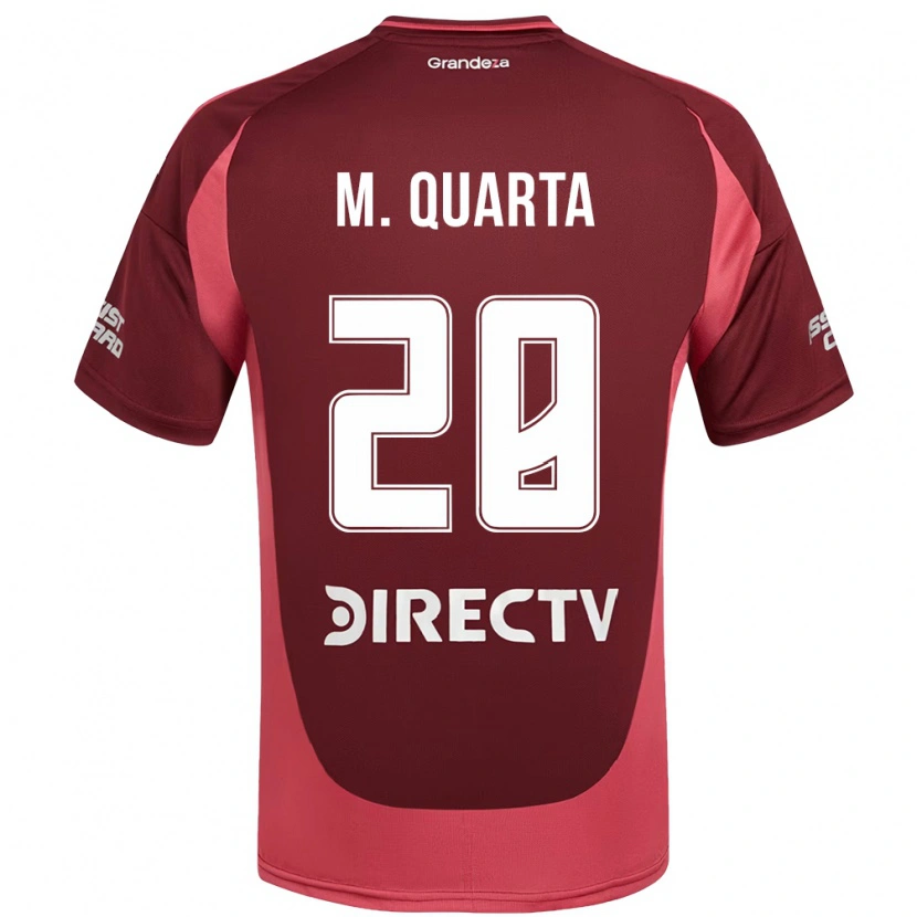 Danxenキッズルーカス・マルティネス・クアルタ#28バーガンディ マゼンタアウェイシャツ2025/26ジャージーユニフォーム