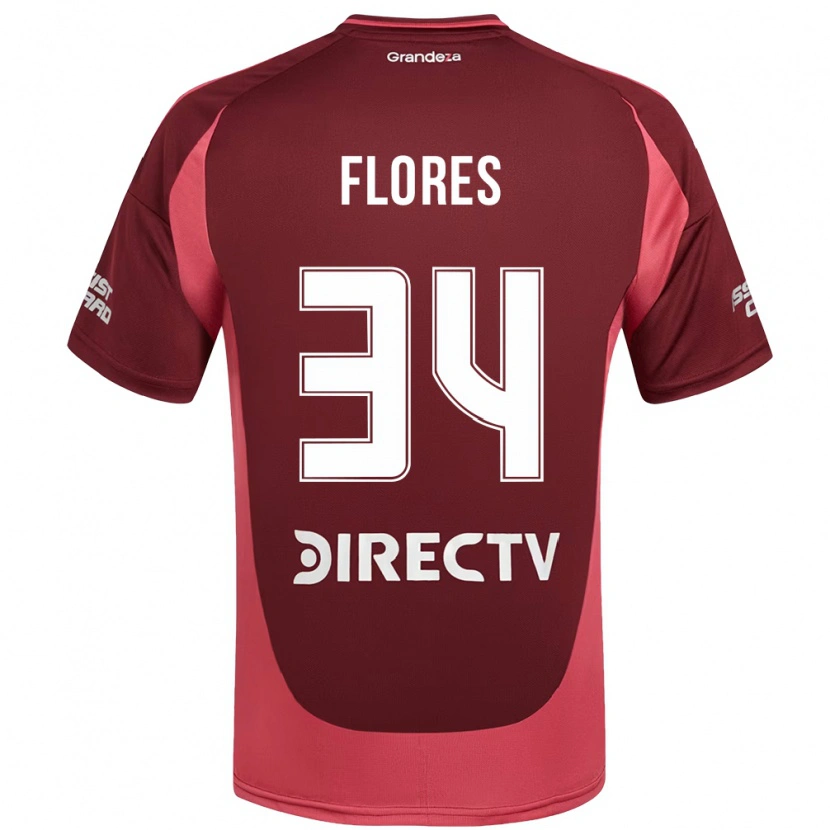 DanxenキッズBrenda Flores#34バーガンディ マゼンタアウェイシャツ2025/26ジャージーユニフォーム