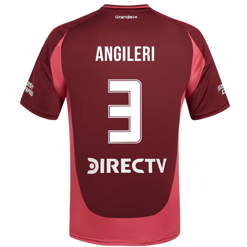 Danxenキッズファブリシオ・アンジレリ#3バーガンディ マゼンタアウェイシャツ2025/26ジャージーユニフォーム