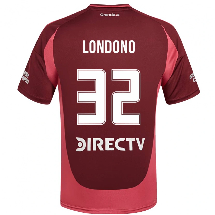 DanxenキッズFlabian Londono#32バーガンディ マゼンタアウェイシャツ2025/26ジャージーユニフォーム