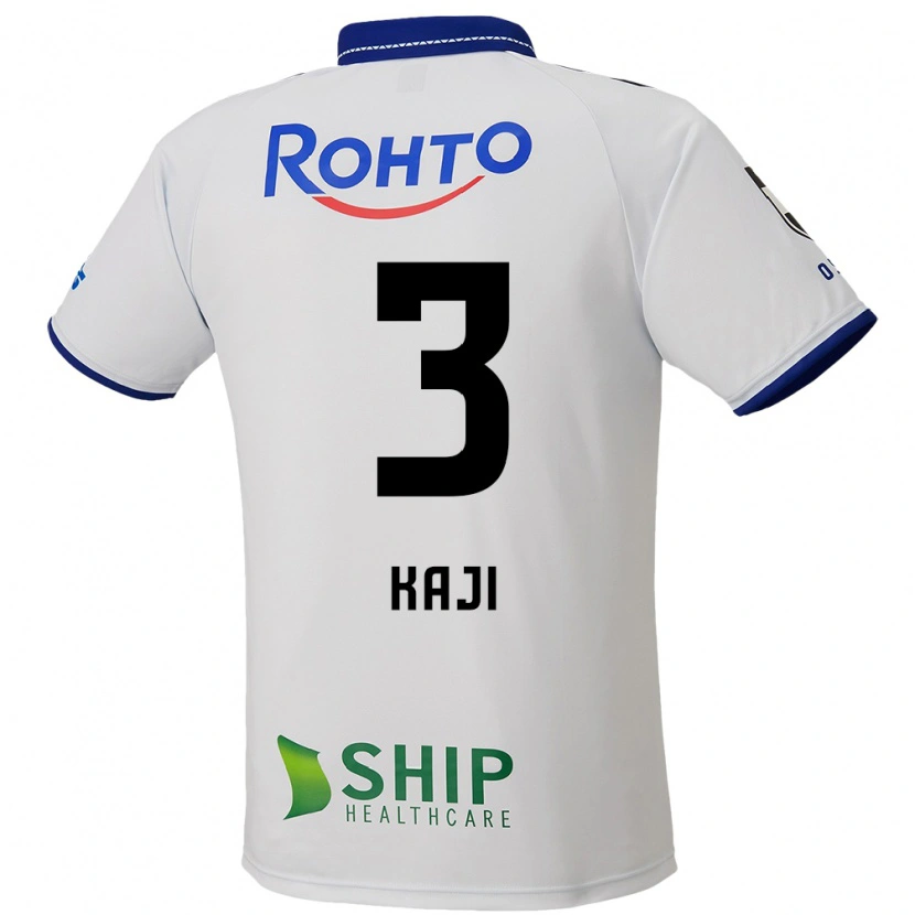 DanxenキッズRihito Kaji#3ホワイト ブルー ブラックアウェイシャツ2025/26ジャージーユニフォーム
