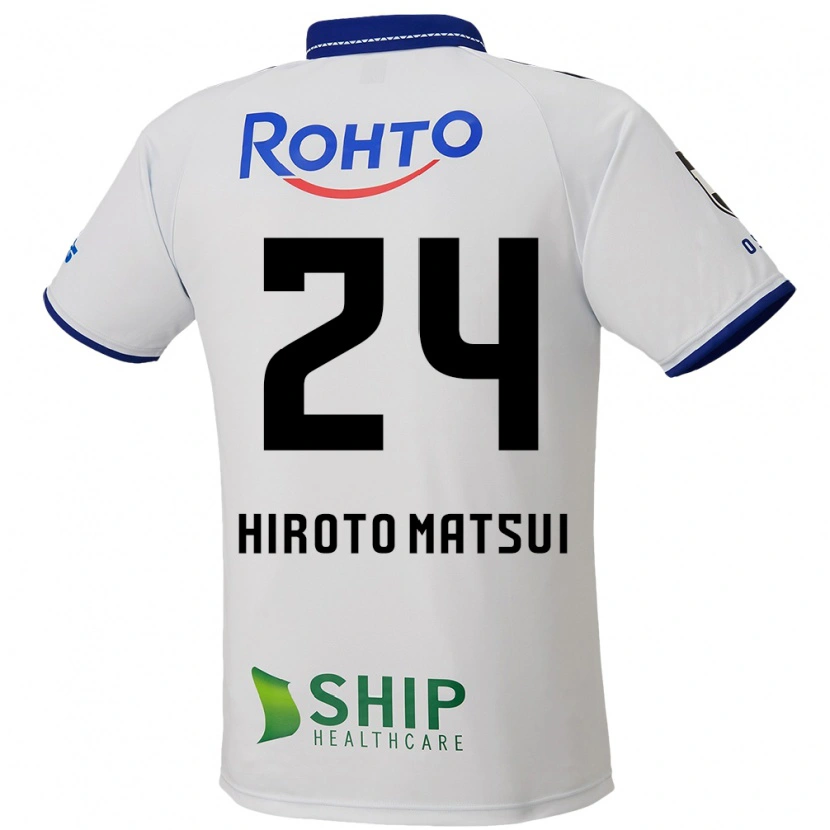 DanxenキッズElijah Hiroto Matsui#24ホワイト ブルー ブラックアウェイシャツ2025/26ジャージーユニフォーム