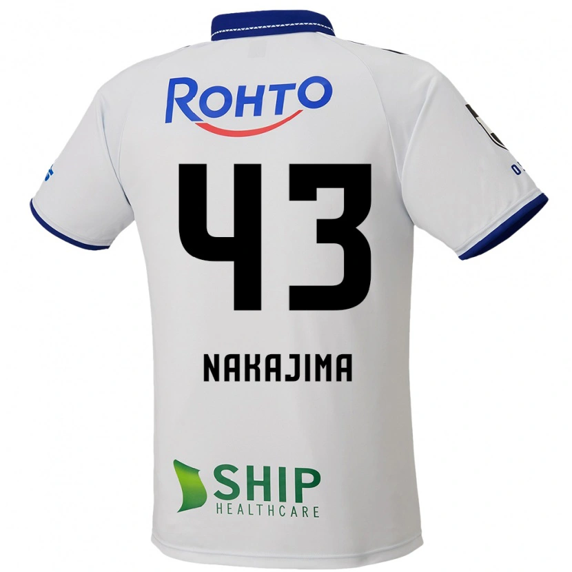 DanxenキッズYugo Nakajima#43ホワイト ブルー ブラックアウェイシャツ2025/26ジャージーユニフォーム