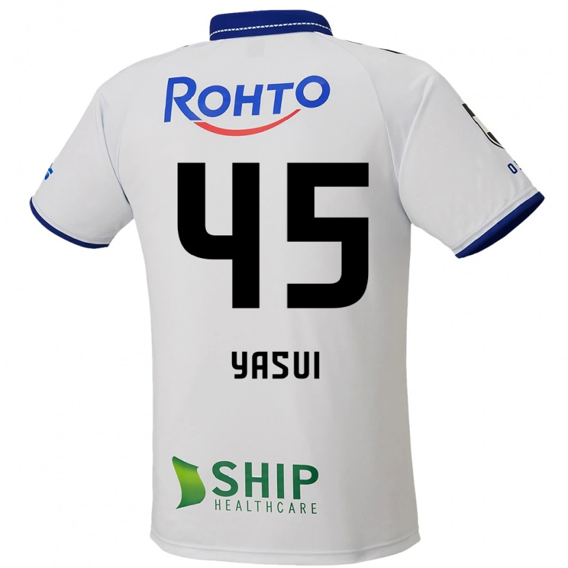 DanxenキッズTsukasa Yasui#45ホワイト ブルー ブラックアウェイシャツ2025/26ジャージーユニフォーム
