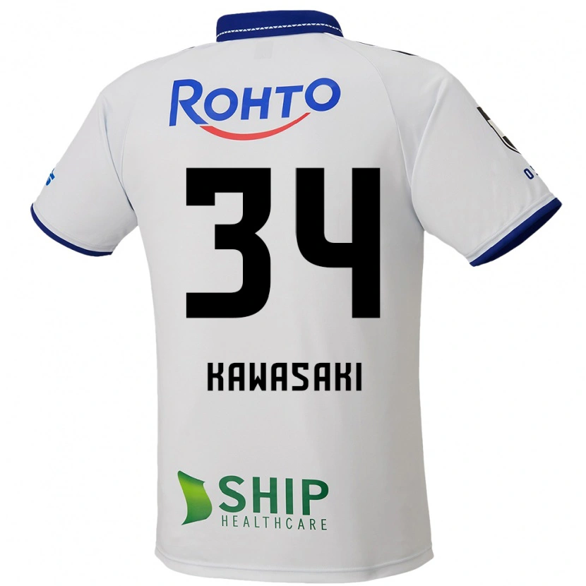 Danxenキッズ川崎修平#34ホワイト ブルー ブラックアウェイシャツ2025/26ジャージーユニフォーム