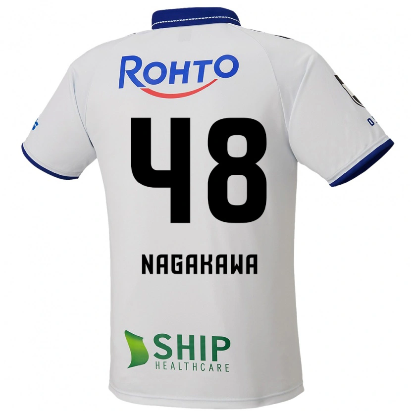 Danxenキッズ永川寛太#48ホワイト ブルー ブラックアウェイシャツ2025/26ジャージーユニフォーム