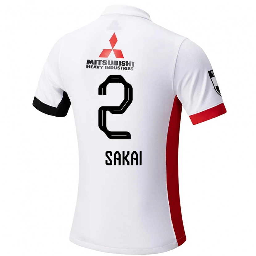 Danxenキッズ酒井 宏樹#2ホワイト ブラックアウェイシャツ2025/26ジャージーユニフォーム