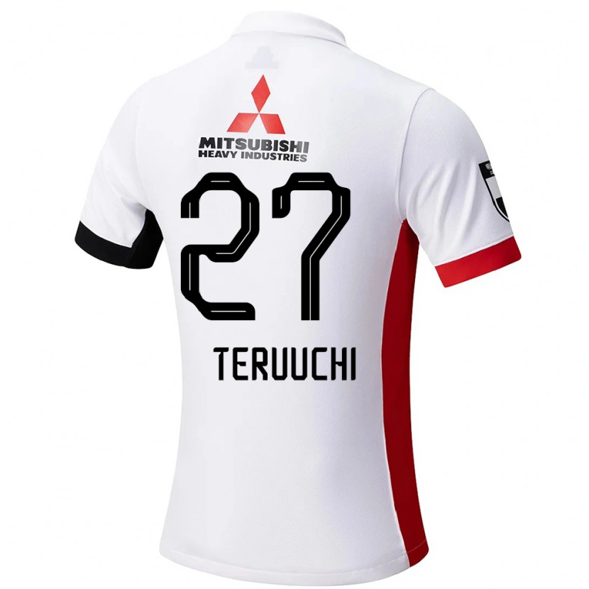 DanxenキッズToshikazu Teruuchi#27ホワイト ブラックアウェイシャツ2025/26ジャージーユニフォーム