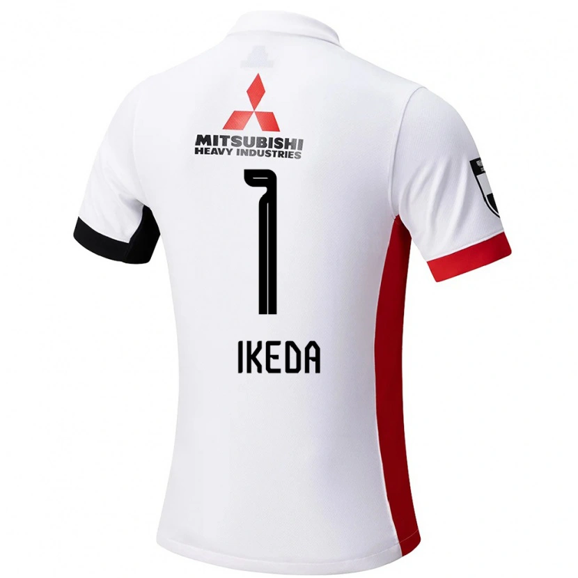 Danxenキッズ池田咲紀子#1ホワイト ブラックアウェイシャツ2025/26ジャージーユニフォーム
