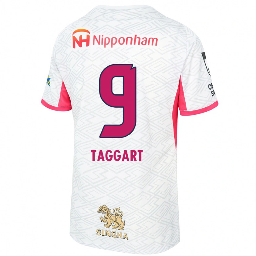 Danxenキッズアダム・タガート#9ホワイト サクラピンクアウェイシャツ2025/26ジャージーユニフォーム