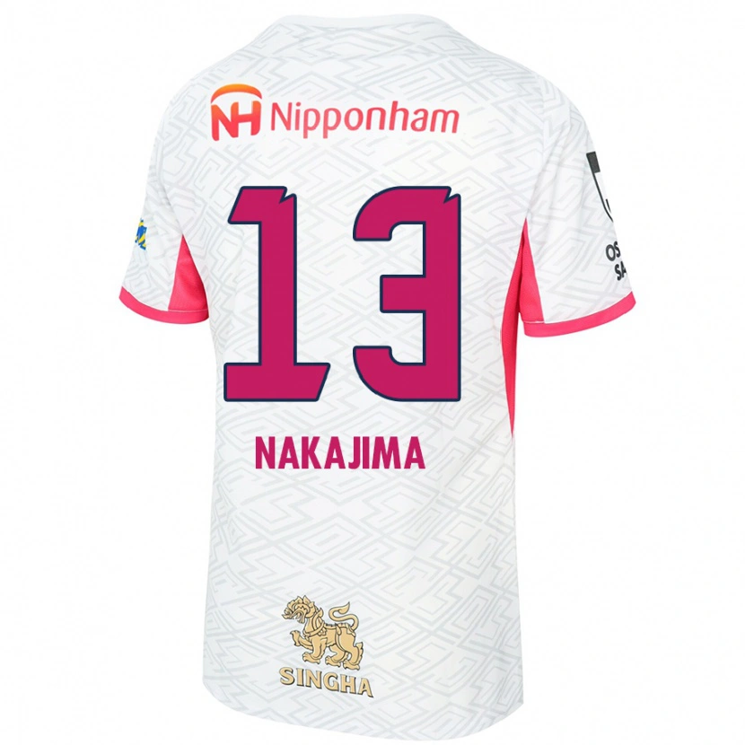 Danxenキッズ中島元彦#13ホワイト サクラピンクアウェイシャツ2025/26ジャージーユニフォーム