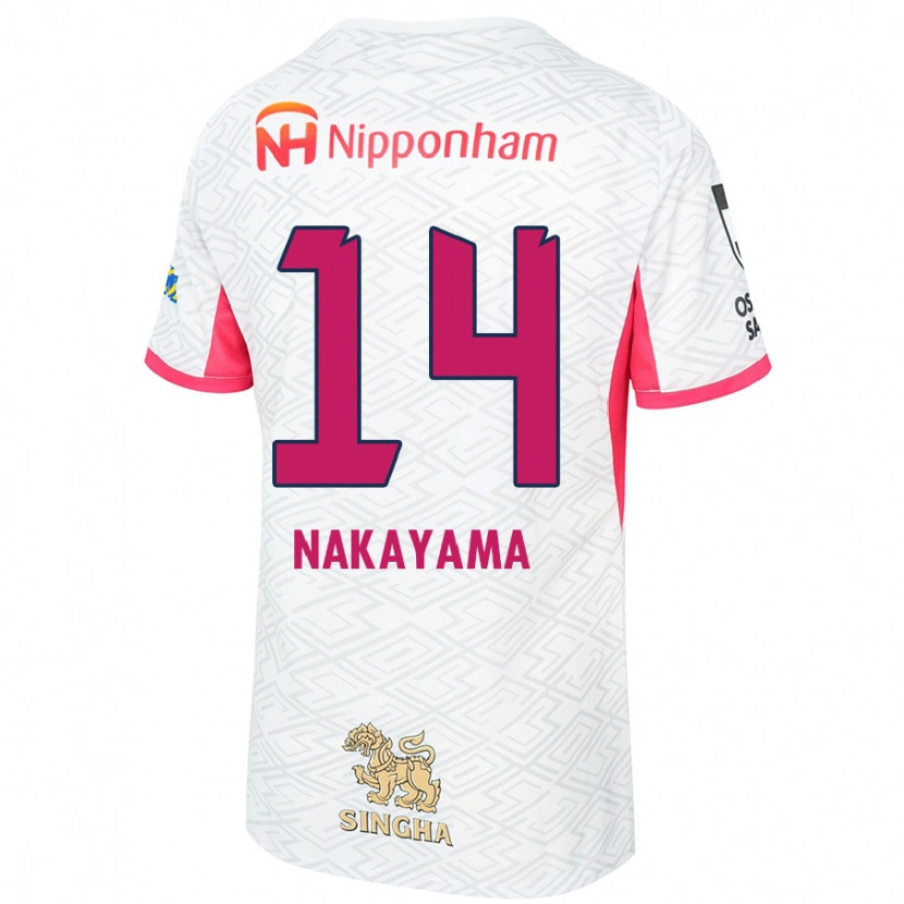 DanxenキッズToshito Nakayama#14ホワイト サクラピンクアウェイシャツ2025/26ジャージーユニフォーム