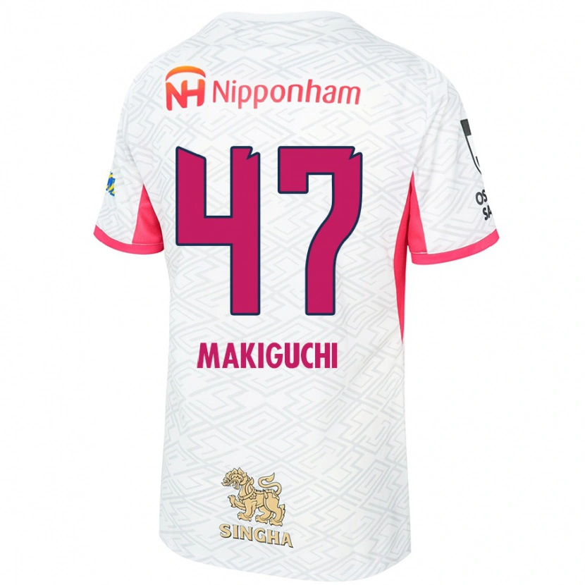 Danxenキッズ牧口一真#47ホワイト サクラピンクアウェイシャツ2025/26ジャージーユニフォーム
