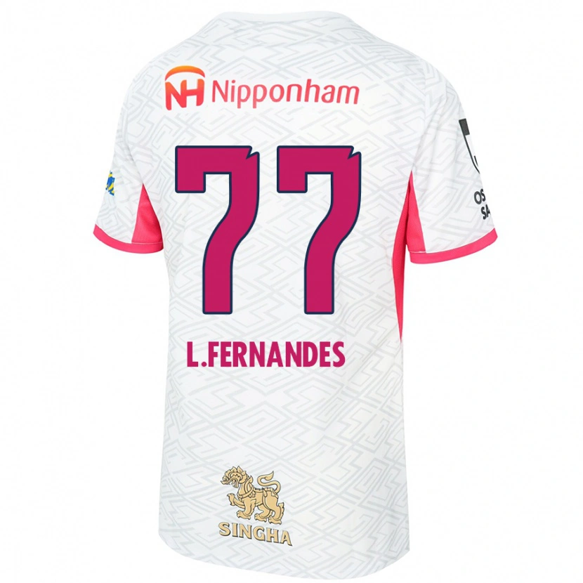 Danxenキッズルーカス・フェルナンデス#77ホワイト サクラピンクアウェイシャツ2025/26ジャージーユニフォーム