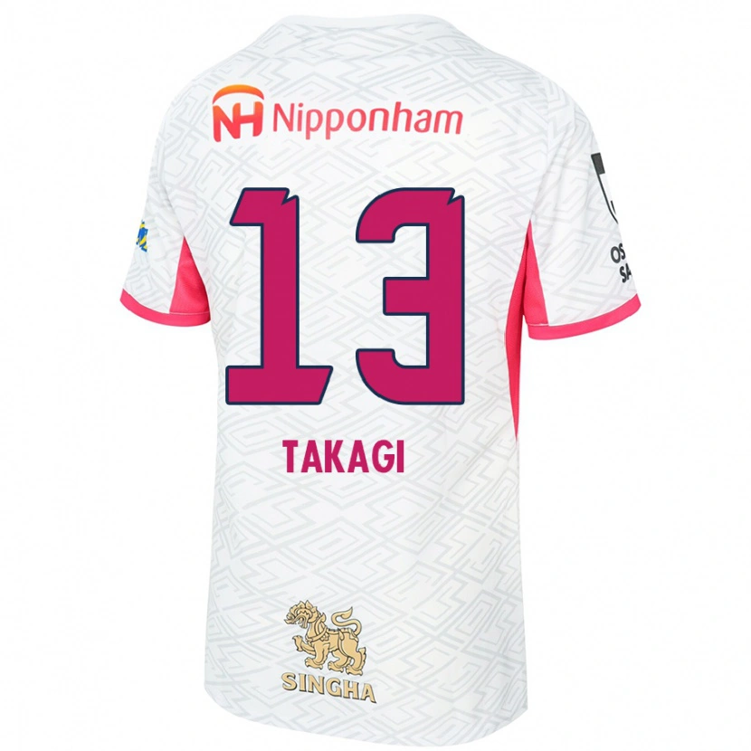 Danxenキッズ高木 俊幸#13ホワイト サクラピンクアウェイシャツ2025/26ジャージーユニフォーム
