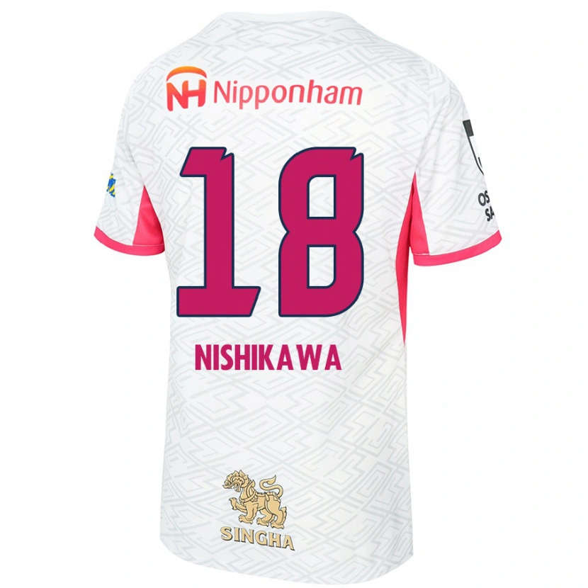 Danxenキッズ西川潤#18ホワイト サクラピンクアウェイシャツ2025/26ジャージーユニフォーム