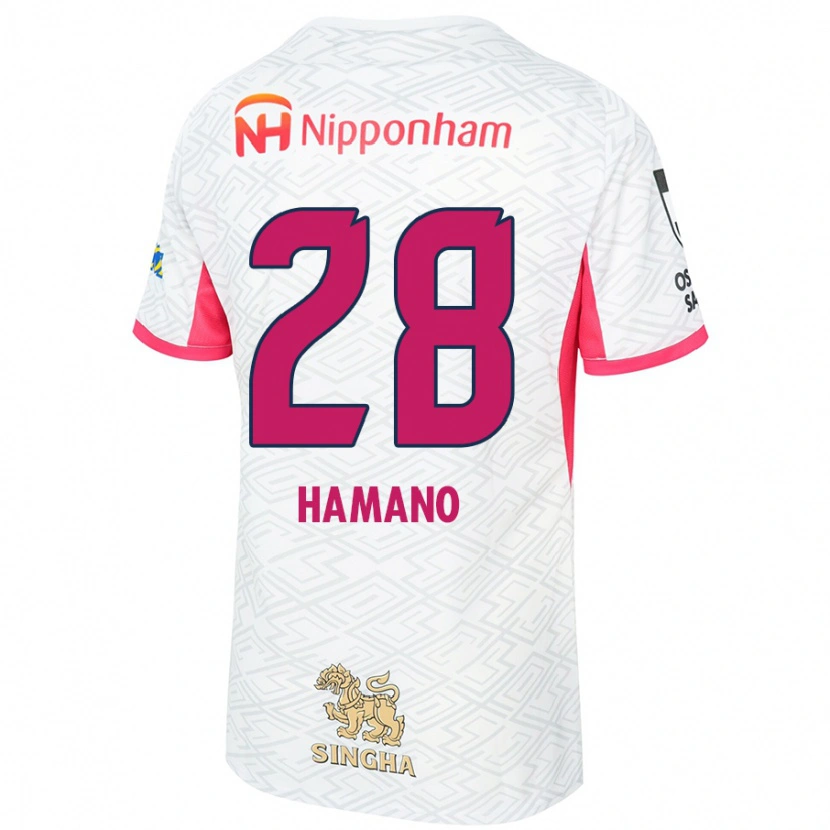 Danxenキッズ浜野まいか#28ホワイト サクラピンクアウェイシャツ2025/26ジャージーユニフォーム