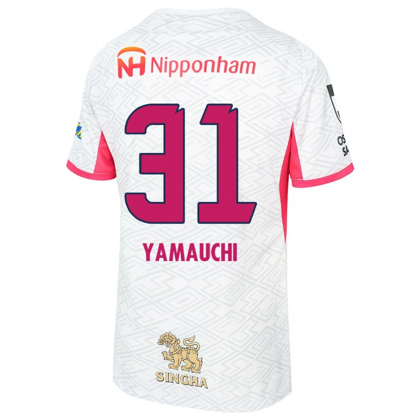 DanxenキッズHirofumi Yamauchi#31ホワイト サクラピンクアウェイシャツ2025/26ジャージーユニフォーム