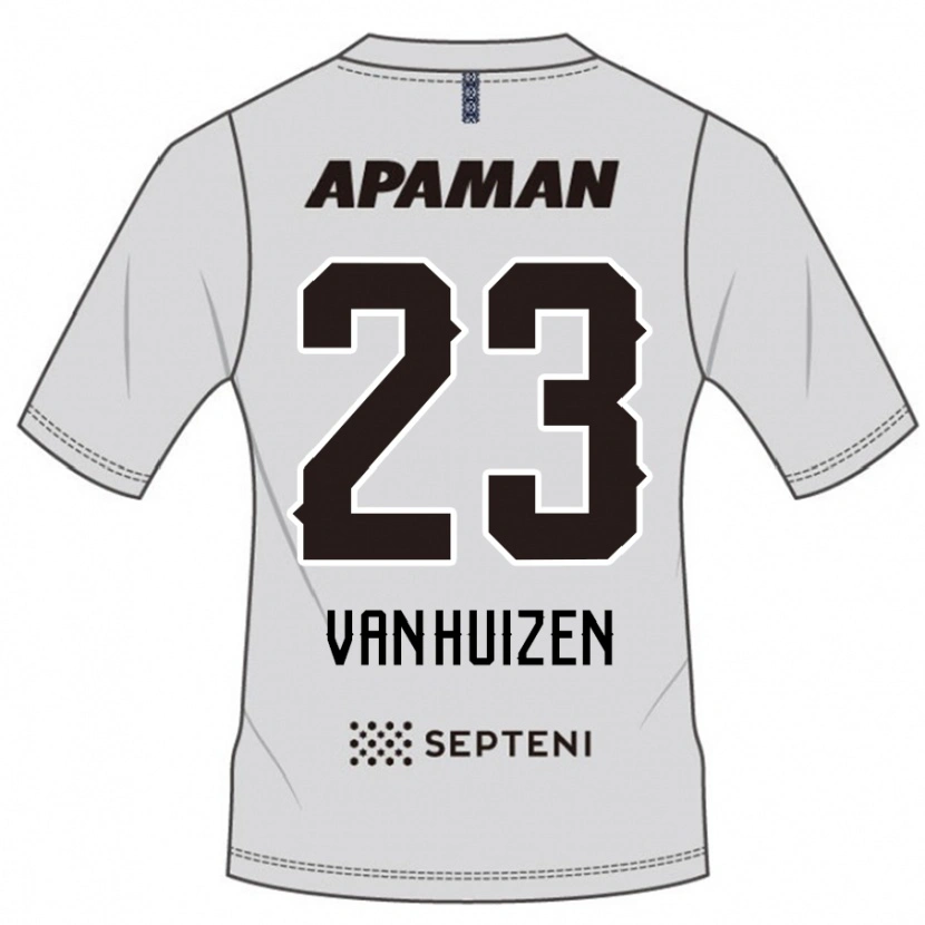 DanxenキッズHaruki Christopher Van Huizen#23ライトグレーアウェイシャツ2025/26ジャージーユニフォーム