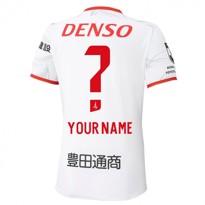 Danxenキッズあなたの名前#0ホワイト レッドアウェイシャツ2025/26ジャージーユニフォーム
