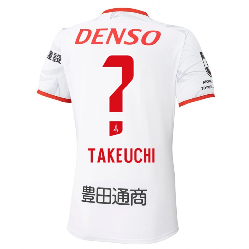 DanxenキッズYuzo Takeuchi#0ホワイト レッドアウェイシャツ2025/26ジャージーユニフォーム