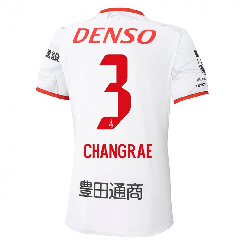 Danxenキッズ河昌來#3ホワイト レッドアウェイシャツ2025/26ジャージーユニフォーム