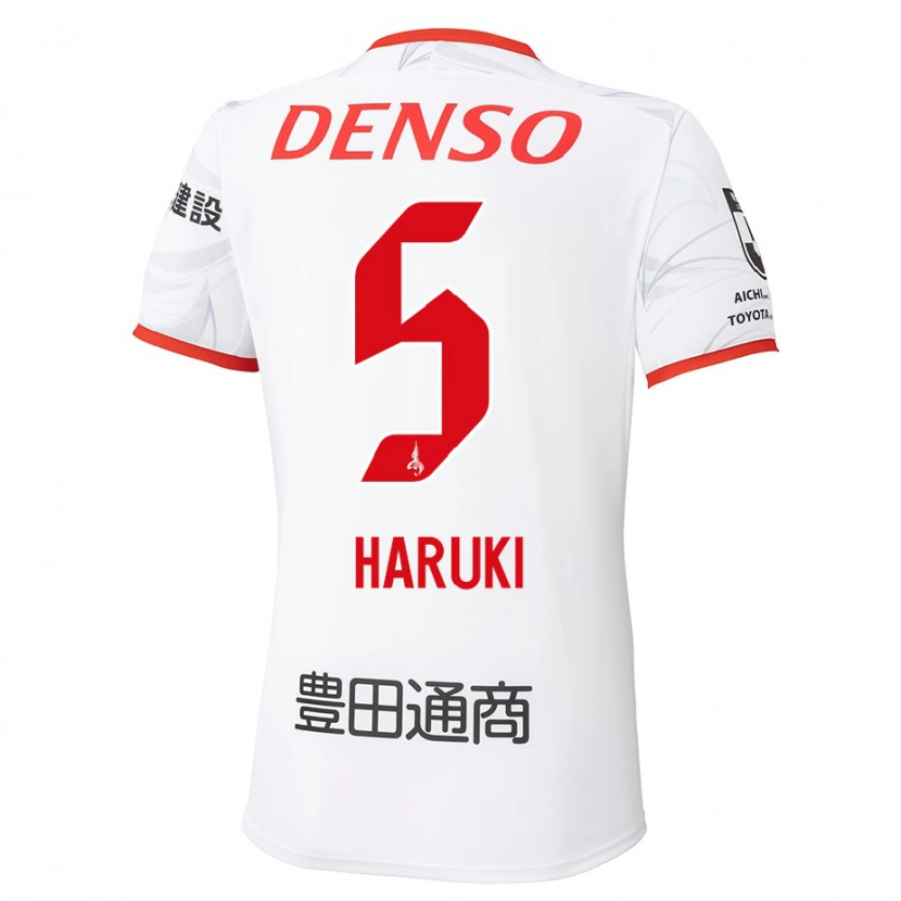Danxenキッズ吉田晴稀#5ホワイト レッドアウェイシャツ2025/26ジャージーユニフォーム