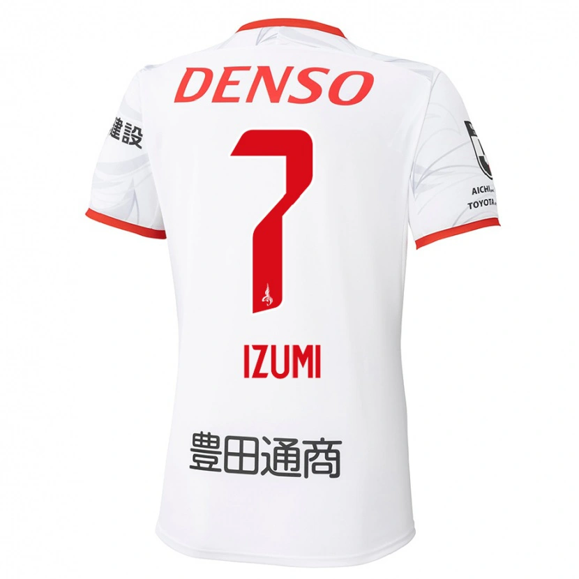 Danxenキッズ和泉竜司#7ホワイト レッドアウェイシャツ2025/26ジャージーユニフォーム