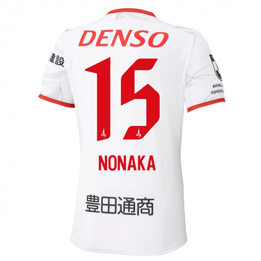 DanxenキッズYugo Nonaka#15ホワイト レッドアウェイシャツ2025/26ジャージーユニフォーム