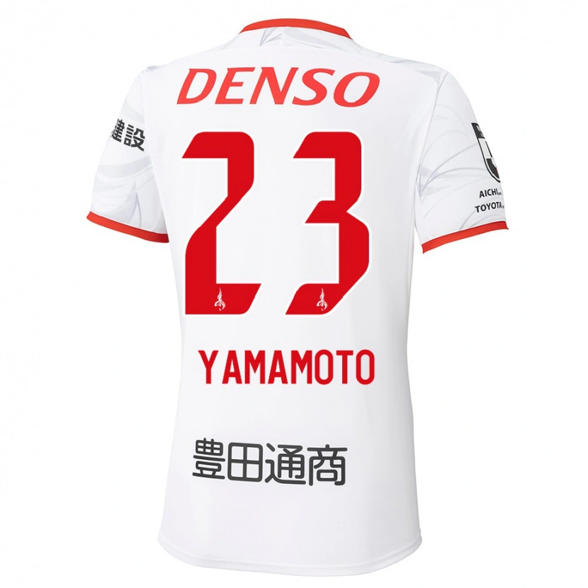 DanxenキッズHaruki Yamamoto#23ホワイト レッドアウェイシャツ2025/26ジャージーユニフォーム