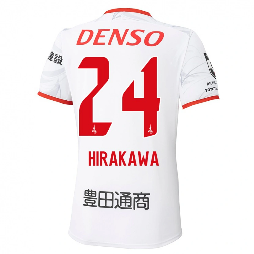 DanxenキッズHaruto Hirakawa#24ホワイト レッドアウェイシャツ2025/26ジャージーユニフォーム