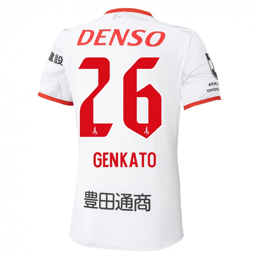 DanxenキッズGen Kato#26ホワイト レッドアウェイシャツ2025/26ジャージーユニフォーム