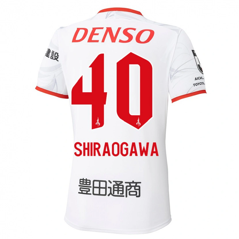DanxenキッズRekuto Shiraogawa#40ホワイト レッドアウェイシャツ2025/26ジャージーユニフォーム
