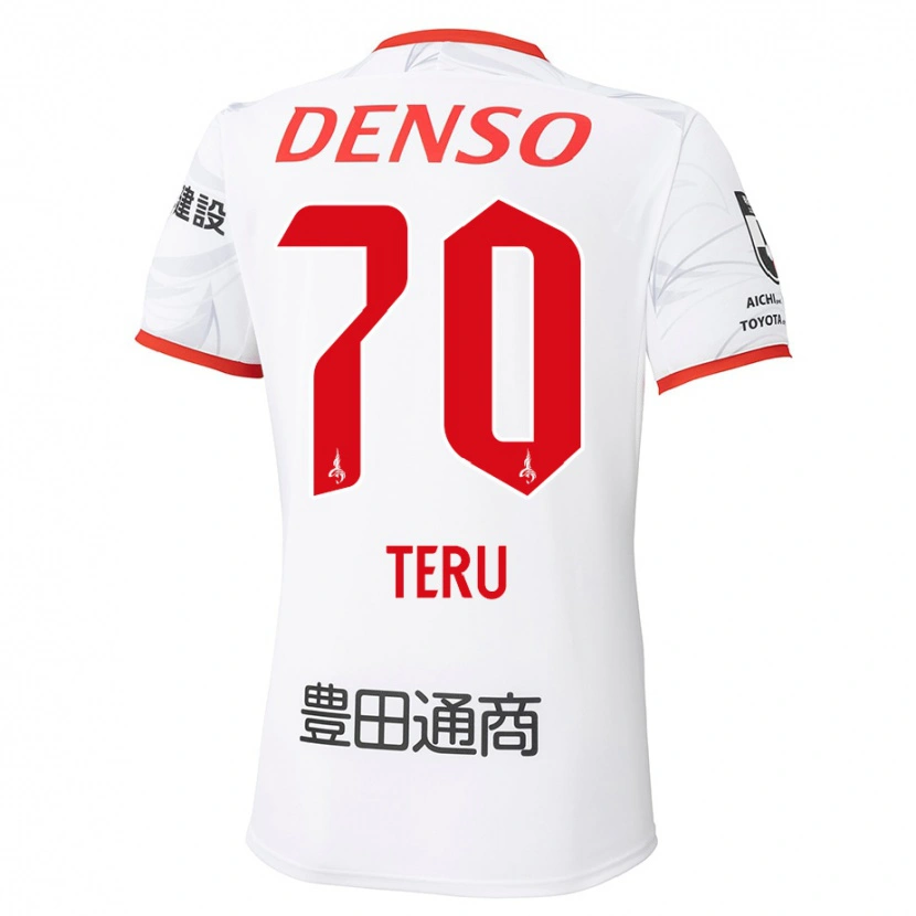 Danxenキッズ原輝綺#70ホワイト レッドアウェイシャツ2025/26ジャージーユニフォーム
