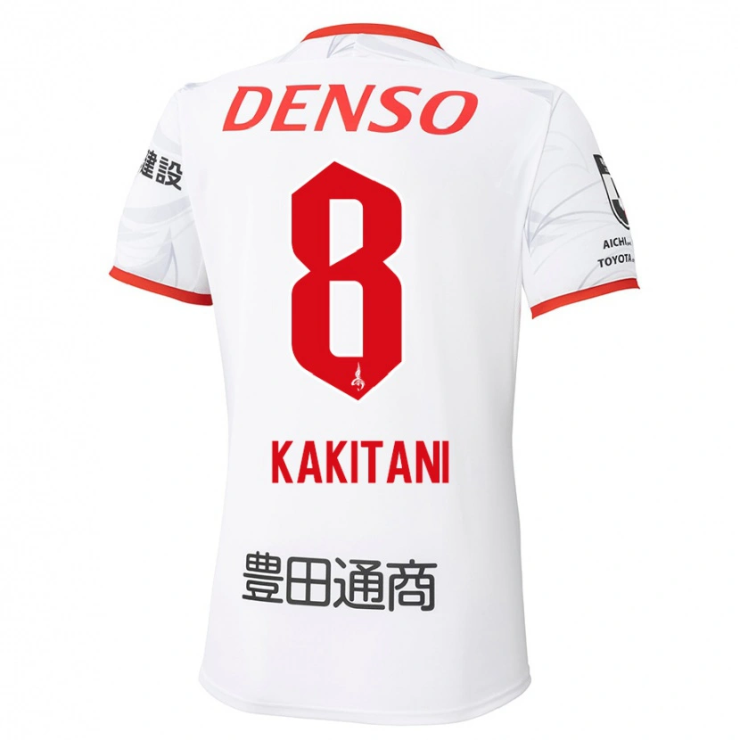 Danxenキッズ柿谷 曜一朗#8ホワイト レッドアウェイシャツ2025/26ジャージーユニフォーム