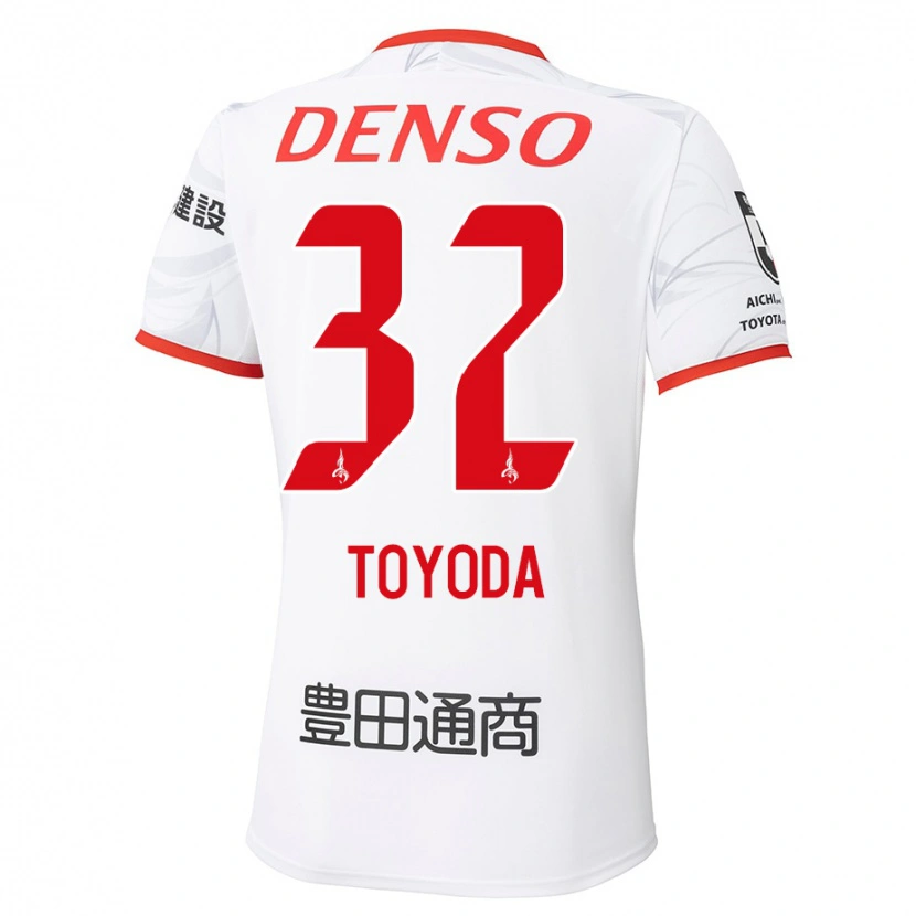 DanxenキッズKoki Toyoda#32ホワイト レッドアウェイシャツ2025/26ジャージーユニフォーム