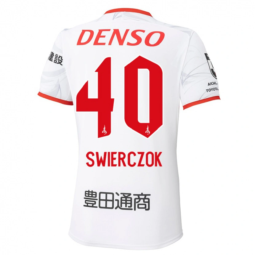 Danxenキッズヤクブ・シュヴィルツォク#40ホワイト レッドアウェイシャツ2025/26ジャージーユニフォーム