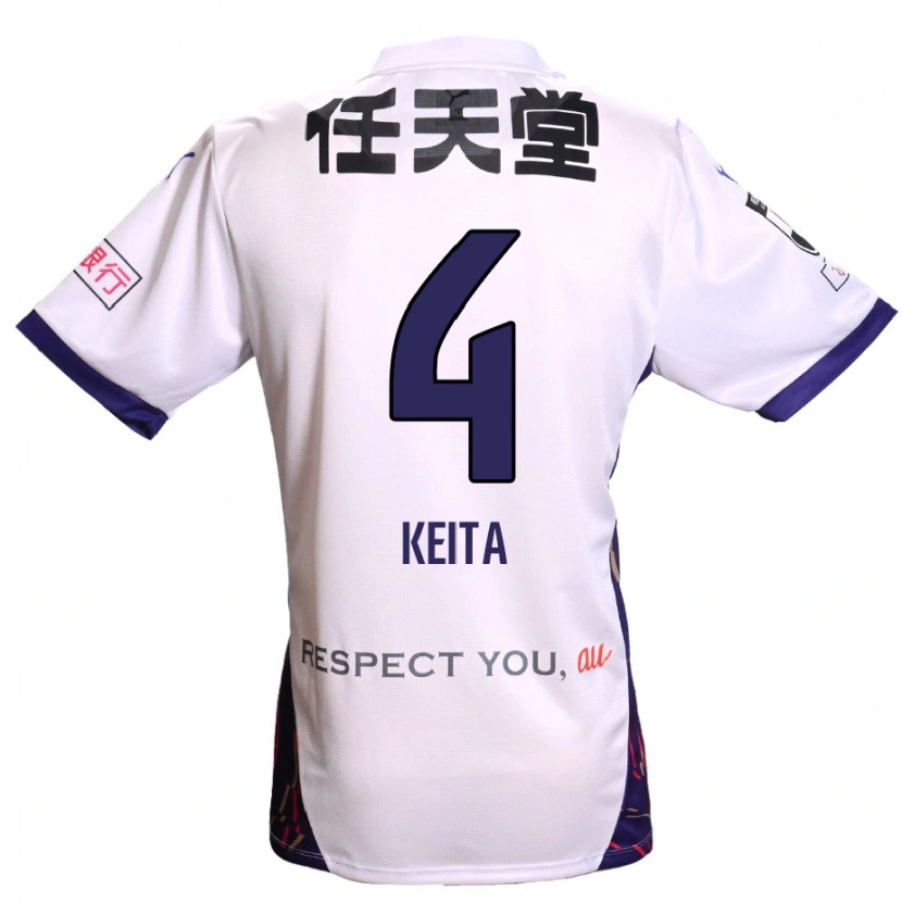 DanxenキッズKeita Matsuda#4ホワイト パープル ブラックアウェイシャツ2025/26ジャージーユニフォーム