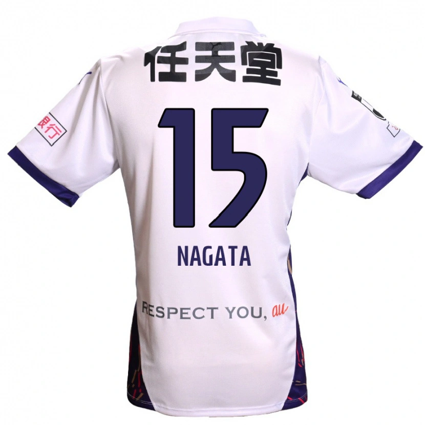 Danxenキッズ永田倖大#15ホワイト パープル ブラックアウェイシャツ2025/26ジャージーユニフォーム