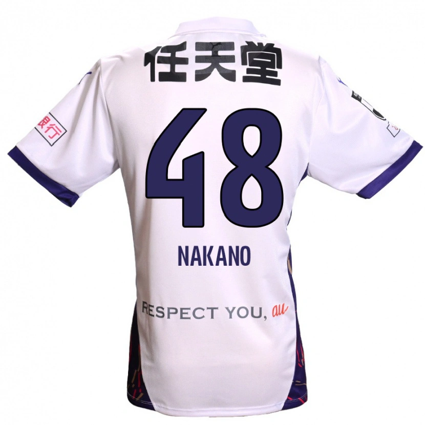 Danxenキッズ中野瑠馬#48ホワイト パープル ブラックアウェイシャツ2025/26ジャージーユニフォーム